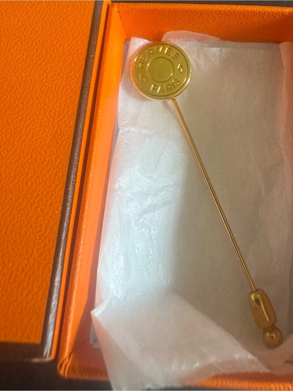 Hermes Gold Brooch